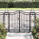 vidaXL Gate 121x8x100 cm wrought iron black