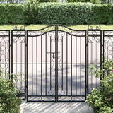 vidaXL Gate 121x8x100 cm wrought iron black
