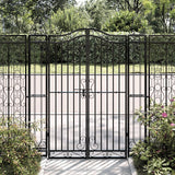 vidaXL Gate 121x8x100 cm wrought iron black