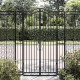 vidaXL Gate 121x8x100 cm wrought iron black