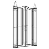 vidaXL Gate 121x8x100 cm wrought iron black