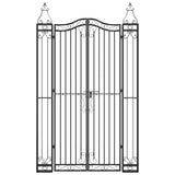vidaXL Gate 121x8x100 cm wrought iron black
