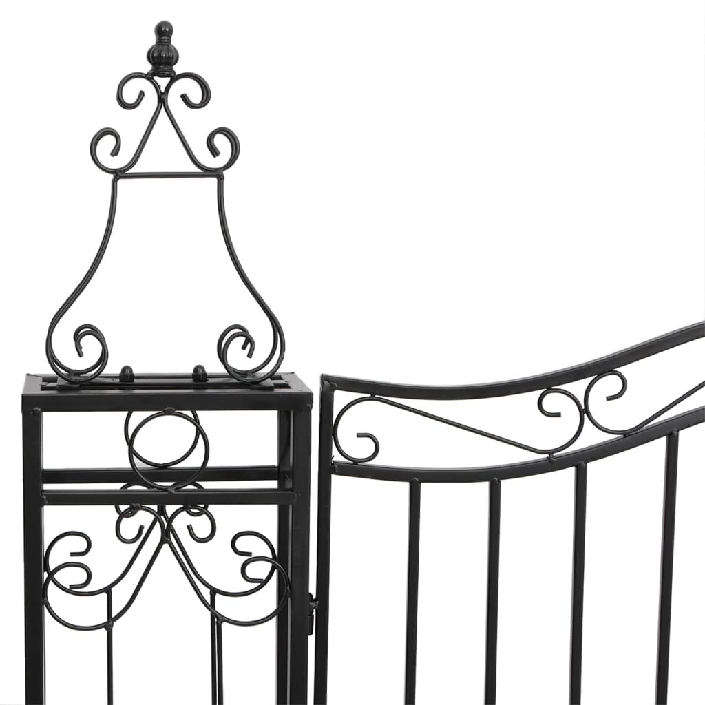 vidaXL Gate 121x8x100 cm wrought iron black