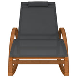vidaXL Rocking Chair Textilene and Solid Poplar Wood White