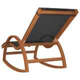 vidaXL Rocking Chair Textilene and Solid Poplar Wood White