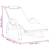 vidaXL Rocking Chair Textilene and Solid Poplar Wood White