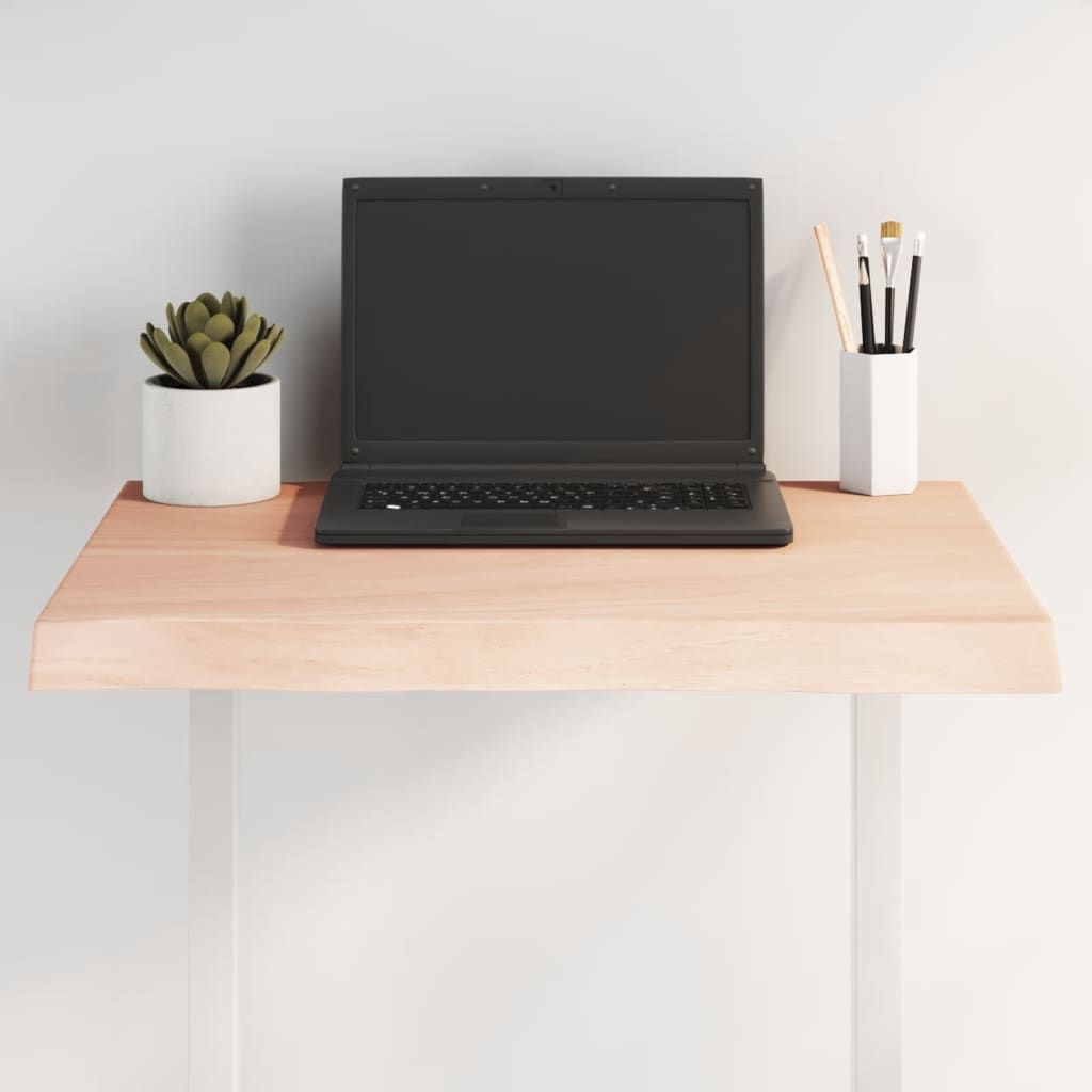 vidaXL Table Top Live Edge 40x40x2 cm Solid Oakwood