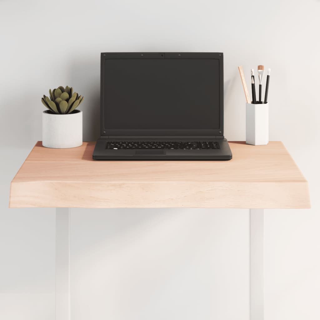 vidaXL Table Top Live Edge 40x40x2 cm Solid Oakwood