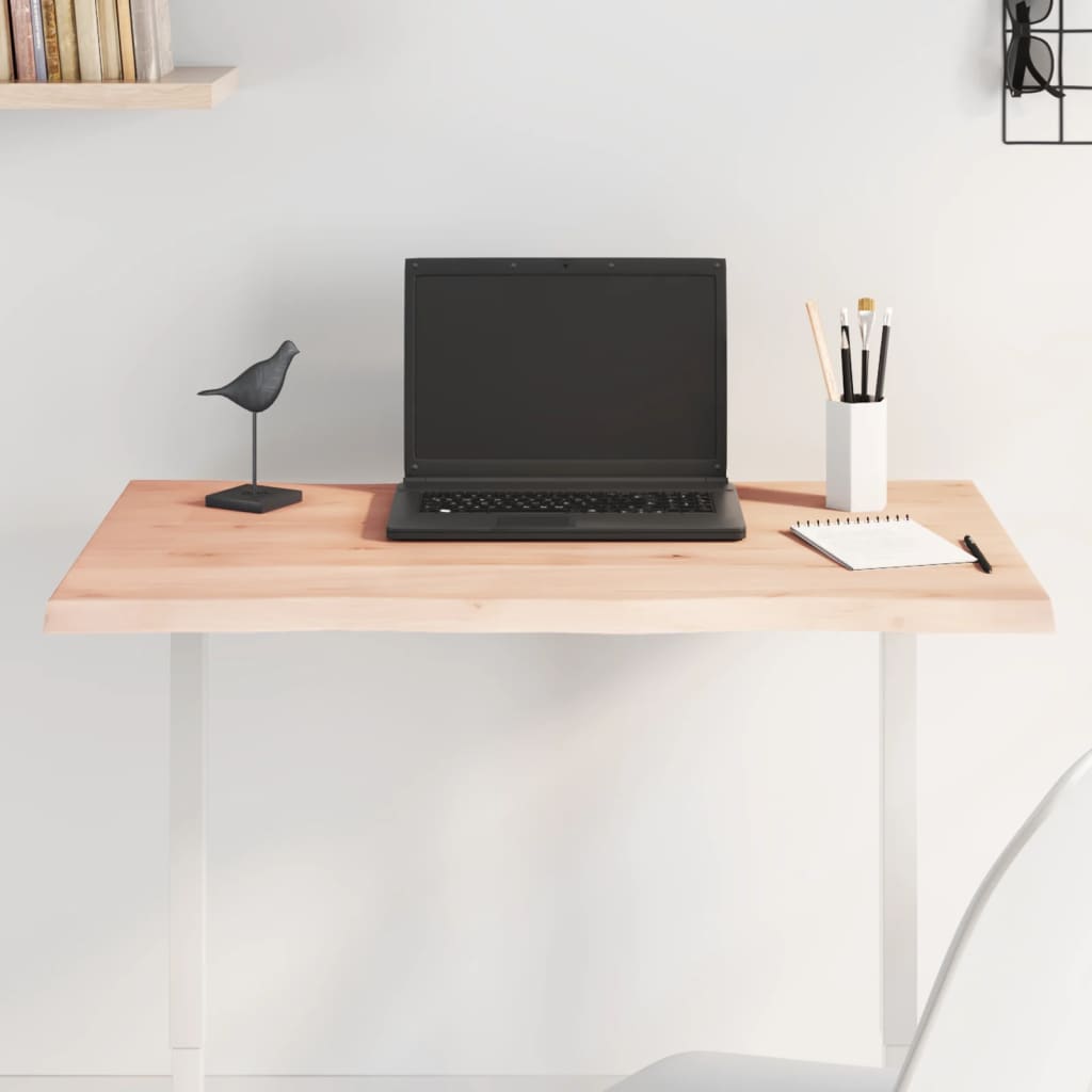 vidaXL Table Top Live Edge 40x40x2 cm Solid Oakwood