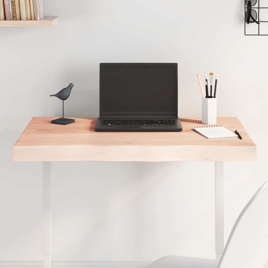 vidaXL Table Top Live Edge 40x40x2 cm Solid Oakwood