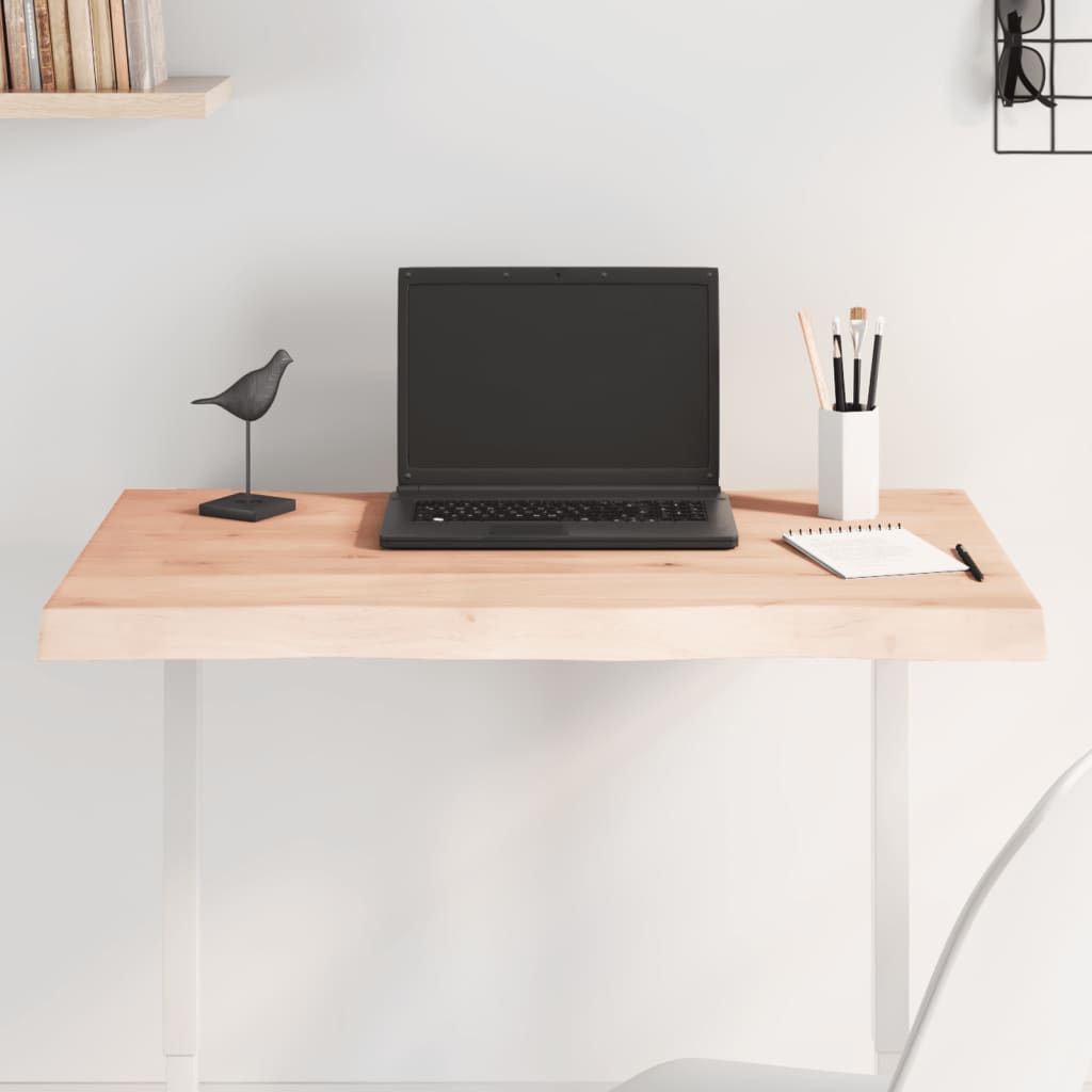 vidaXL Table Top Live Edge 40x40x2 cm Solid Oakwood
