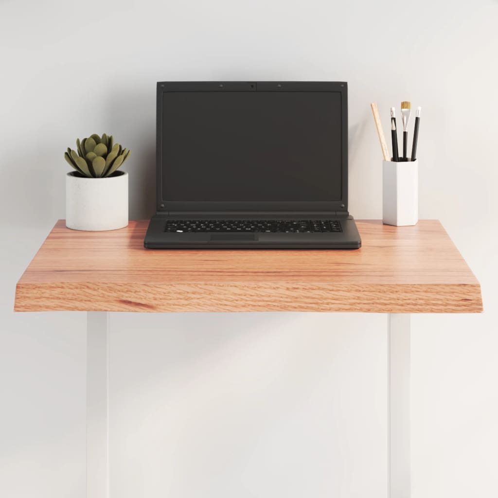 vidaXL Table Top Live Edge 40x40x2 cm Solid Oakwood