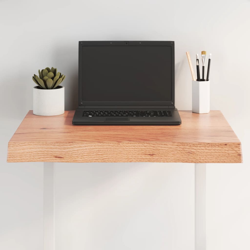 vidaXL Table Top Live Edge 40x40x2 cm Solid Oakwood
