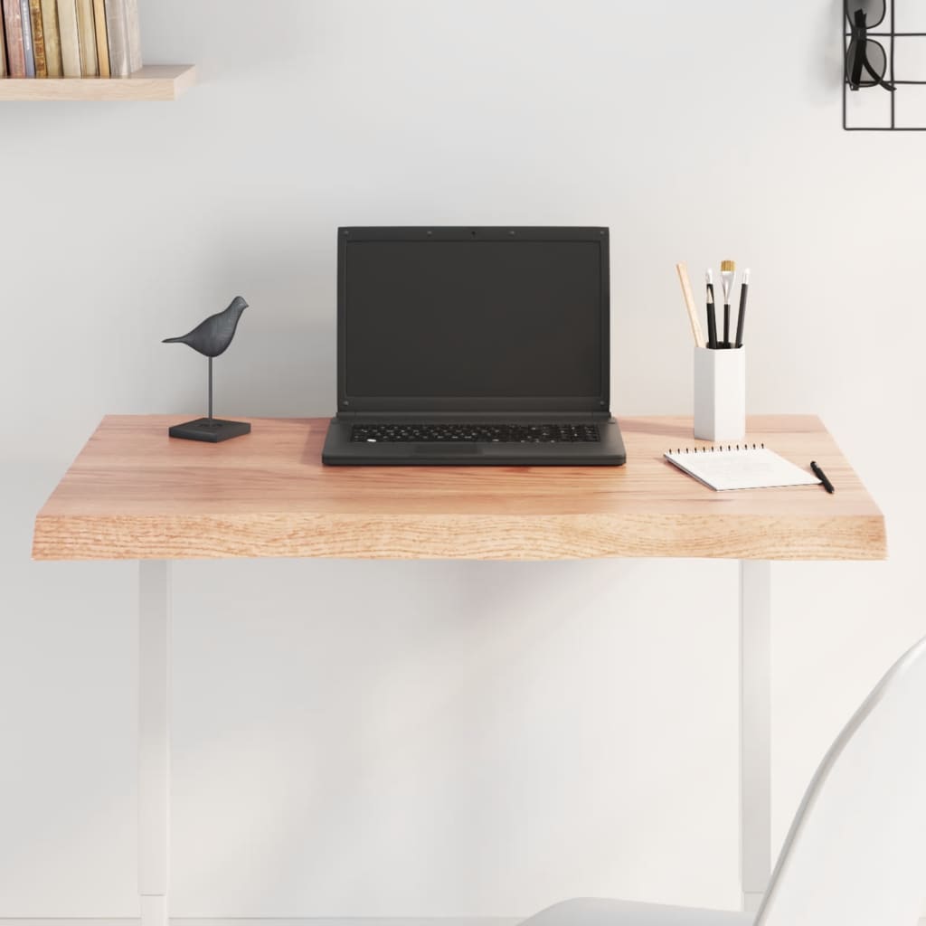 vidaXL Table Top Live Edge 40x40x2 cm Solid Oakwood