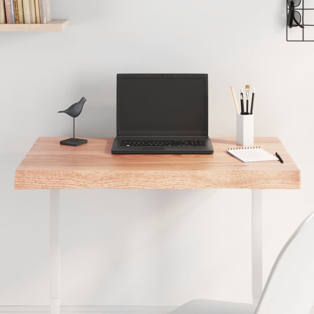 vidaXL Table Top Live Edge 40x40x2 cm Solid Oakwood