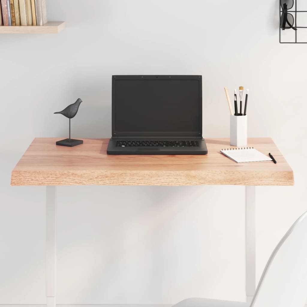 vidaXL Table Top Live Edge 40x40x2 cm Solid Oakwood