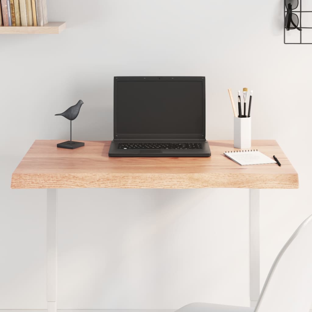 vidaXL Table Top Live Edge 40x40x2 cm Solid Oakwood