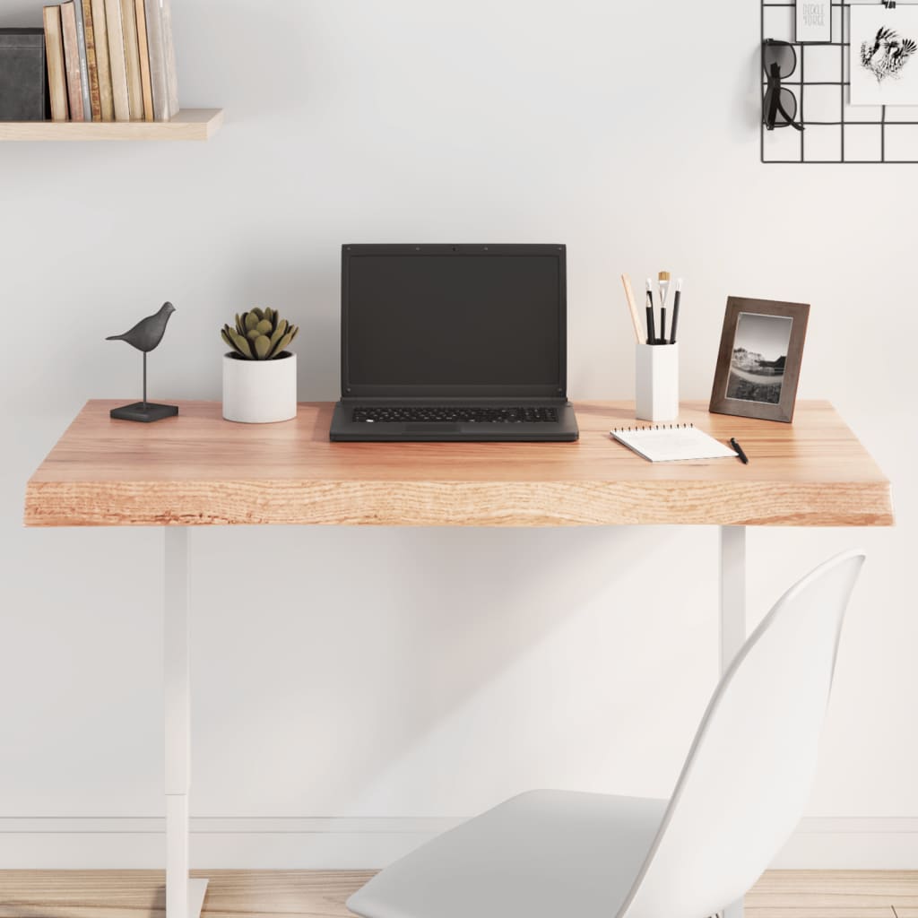 vidaXL Table Top Live Edge 40x40x2 cm Solid Oakwood