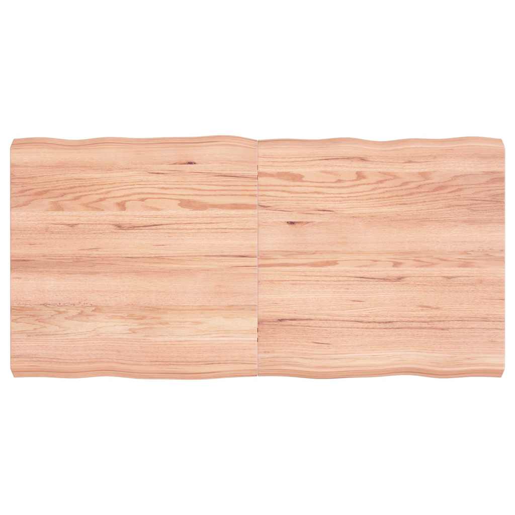 vidaXL Table Top Live Edge 40x40x2 cm Solid Oakwood
