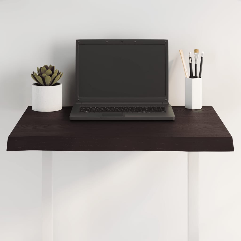 vidaXL Table Top Live Edge 40x40x2 cm Solid Oakwood