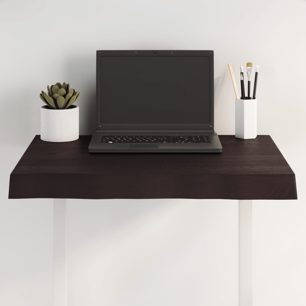 vidaXL Table Top Live Edge 40x40x2 cm Solid Oakwood