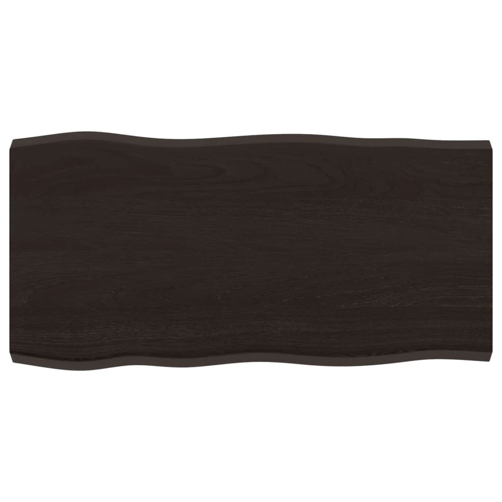 vidaXL Table Top Live Edge 40x40x2 cm Solid Oakwood