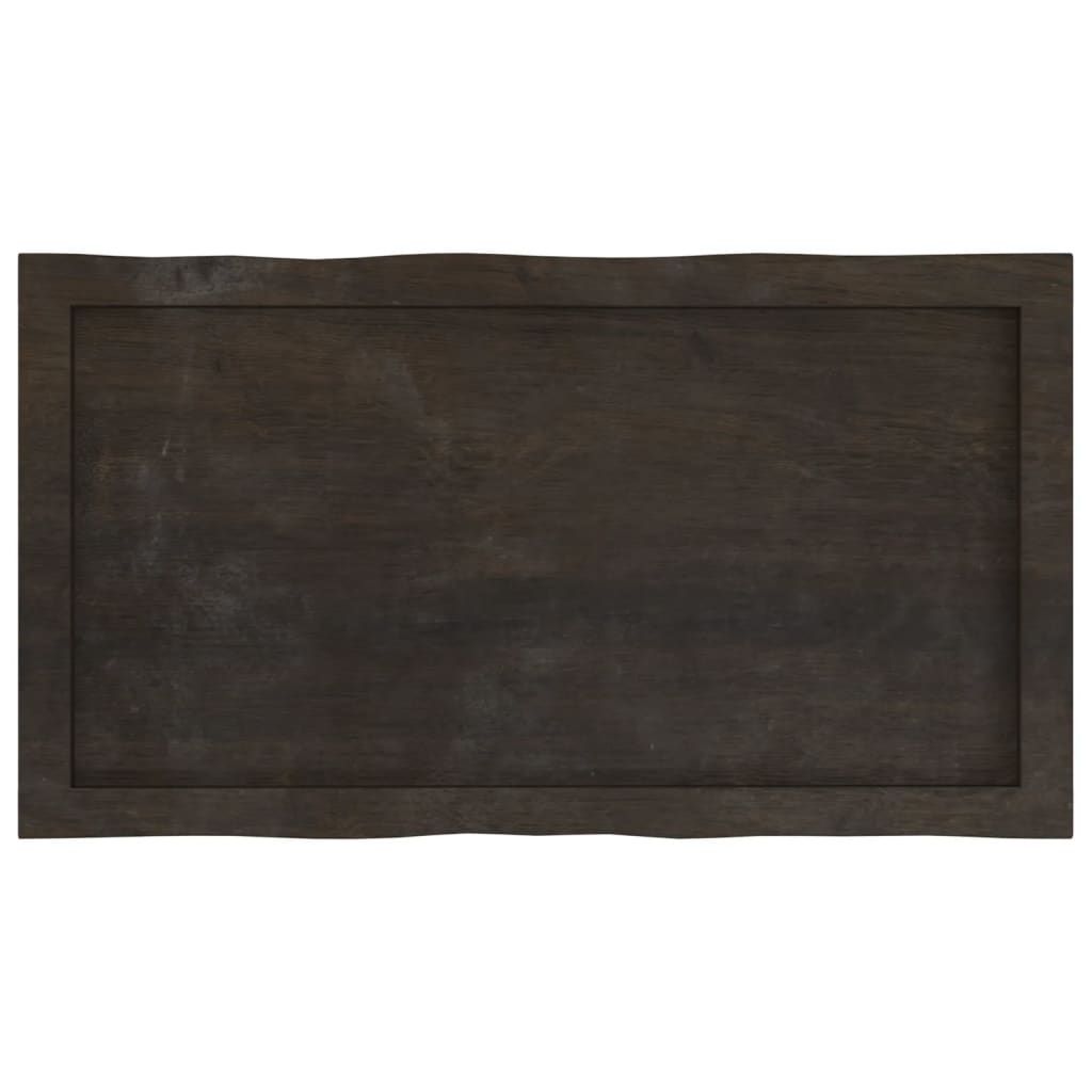vidaXL Table Top Live Edge 40x40x2 cm Solid Oakwood