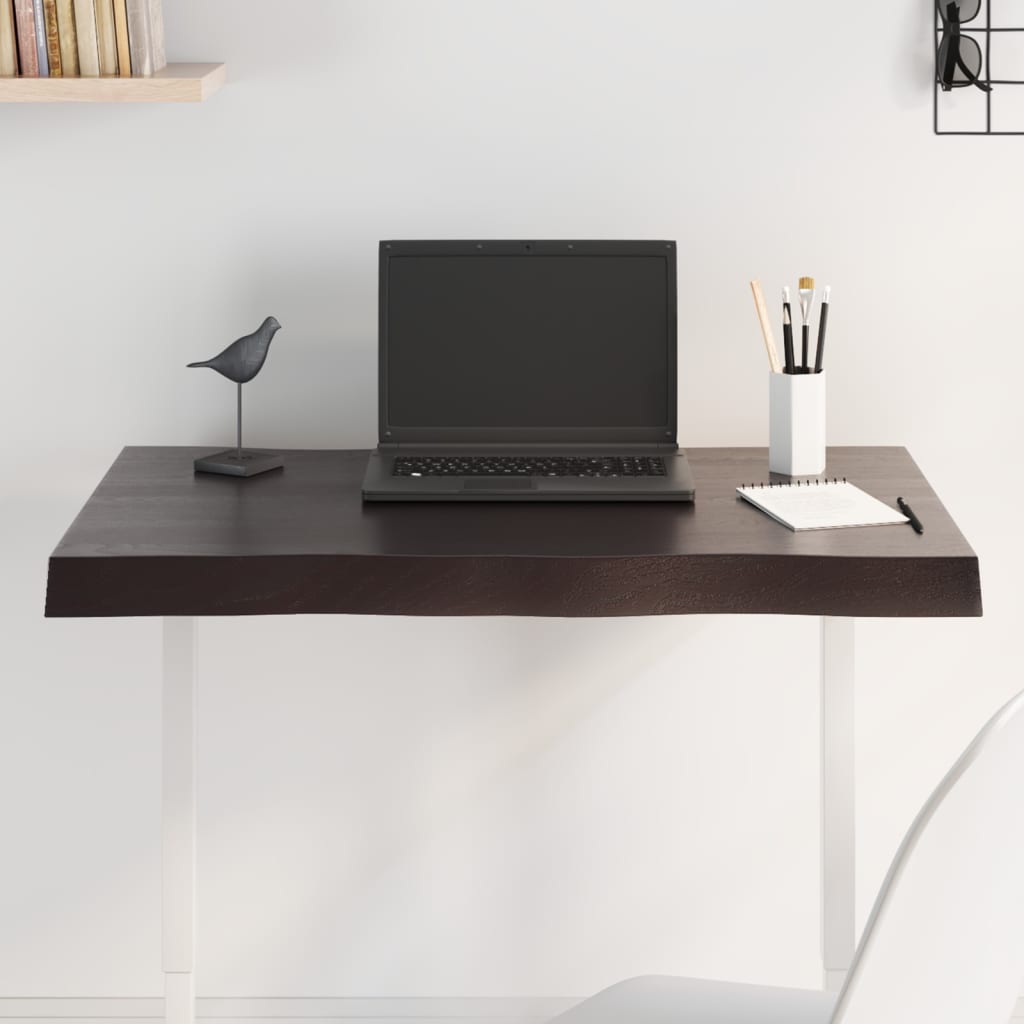 vidaXL Table Top Live Edge 40x40x2 cm Solid Oakwood