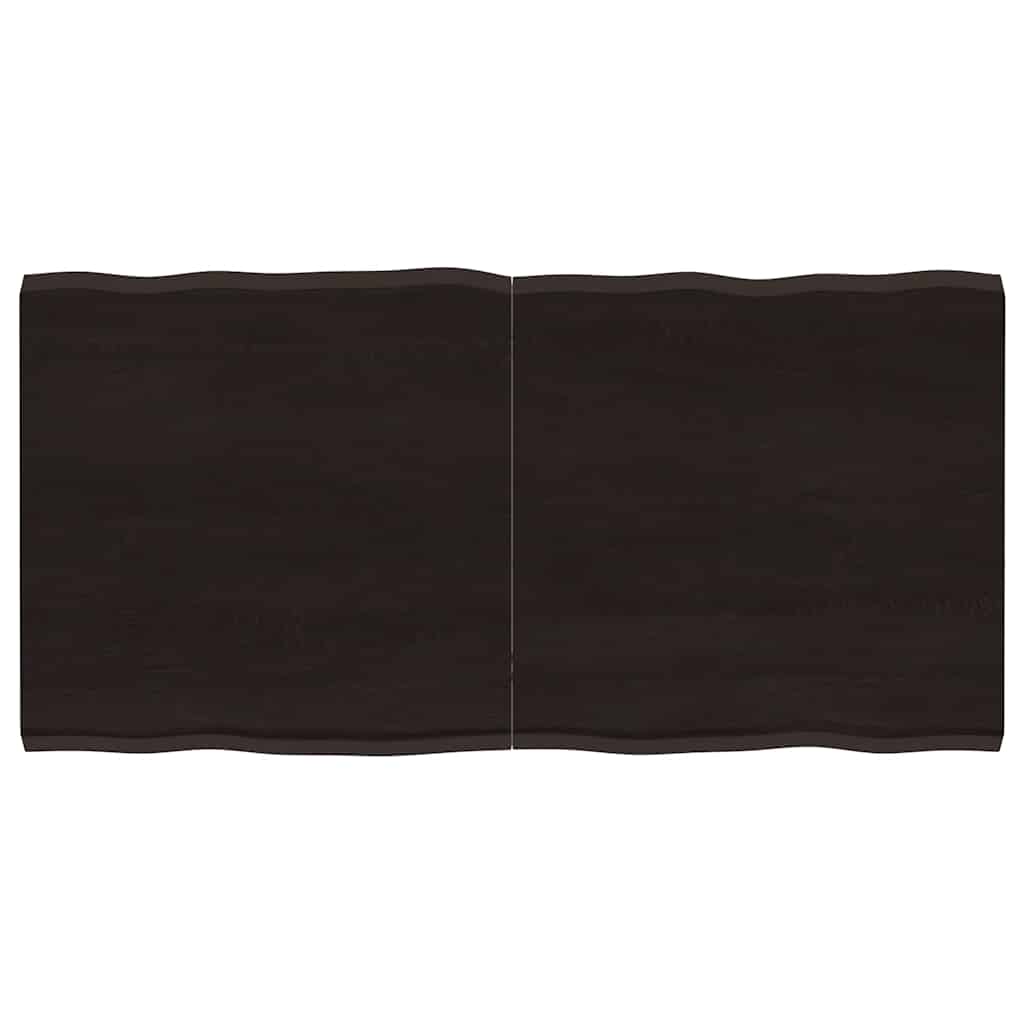 vidaXL Table Top Live Edge 40x40x2 cm Solid Oakwood