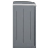 vidaXL Vuilnisbak met 2 deuren 65x45x88 cm PP grijs