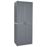 vidaXL Garden Storage Cabinet 65x45x88 cm polypropylene rattan black