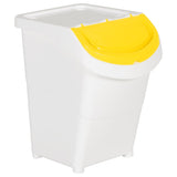vidaXL Afvalbakken met deksels stapelbaar 3 st PP 120 L wit