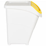 vidaXL Afvalbakken met deksels stapelbaar 3 st PP 120 L wit