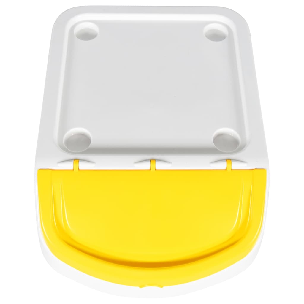 vidaXL Afvalbakken met deksels stapelbaar 3 st PP 120 L wit