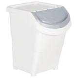 vidaXL Afvalbakken met deksels stapelbaar 3 st PP 120 L wit