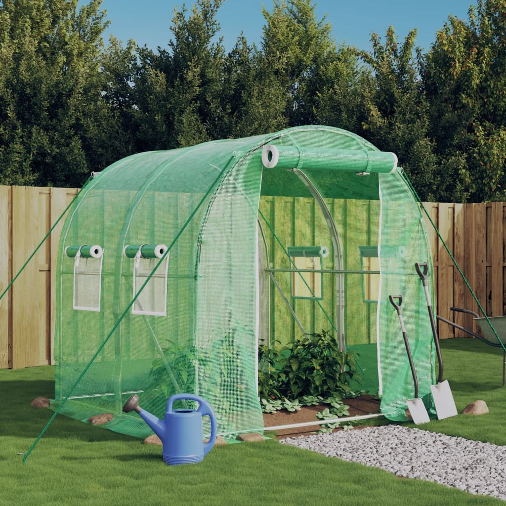 vidaXL Tuinkas met stalen frame 8 m² 4x2x2 m