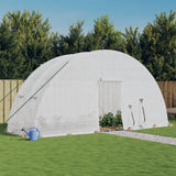vidaXL Kas met stalen frame groen 24 m² 6x4x2,85 m