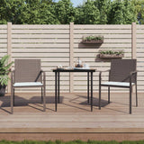 vidaXL Tuinstoelen 4 st met kussens 56x59x84 cm poly rattan bruin