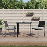 vidaXL Garden dining chairs 4 pcs with cushions 54x62.5x89 cm poly rattan black