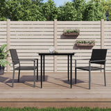 vidaXL Garden dining chairs 4 pcs with cushions 54x62.5x89 cm poly rattan black