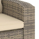 vidaXL Garden Chair Adjustable with Cushions Poly Rattan Light Brown