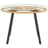 vidaXL 3-delige Loungeset met kussens poly rattan beige