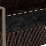 vidaXL Tuinbank 2-zits met kussens poly rattan grijs