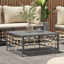 vidaXL Tuinhoekbank met beige kussens poly rattan