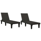 vidaXL Ligbed 155x58x83 cm polypropeen zwart