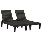 vidaXL Ligbed tweepersoons 155x138x83 cm polypropeen zwart