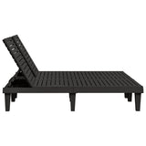 vidaXL Ligbed tweepersoons 155x138x83 cm polypropeen zwart
