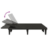 vidaXL Ligbed tweepersoons 155x138x83 cm polypropeen zwart