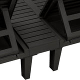 vidaXL Ligbed tweepersoons 155x138x83 cm polypropeen zwart
