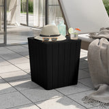 vidaXL Garden Table with Removable Lid Polypropylene Black